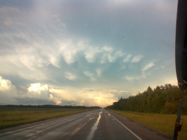 Clouds after a summer storm in Sask Choiceland, Saskatchewan Canada