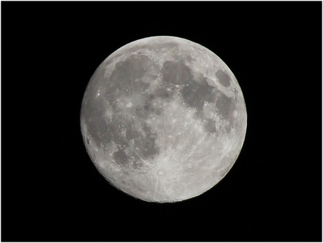 Moon tonight Mississagi, Ontario Canada