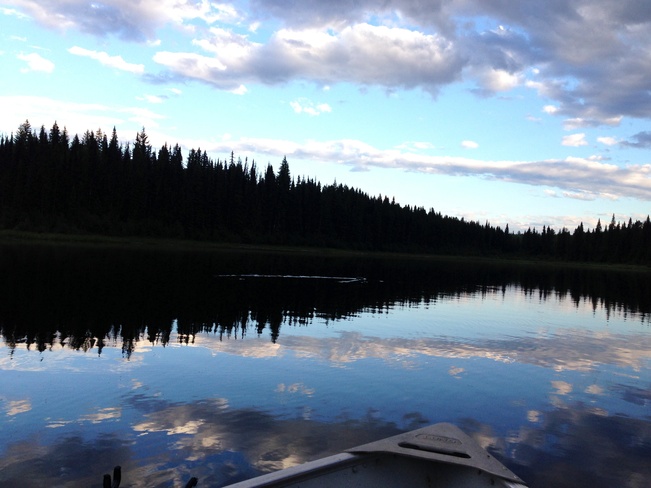 evening lake Hixon, British Columbia Canada