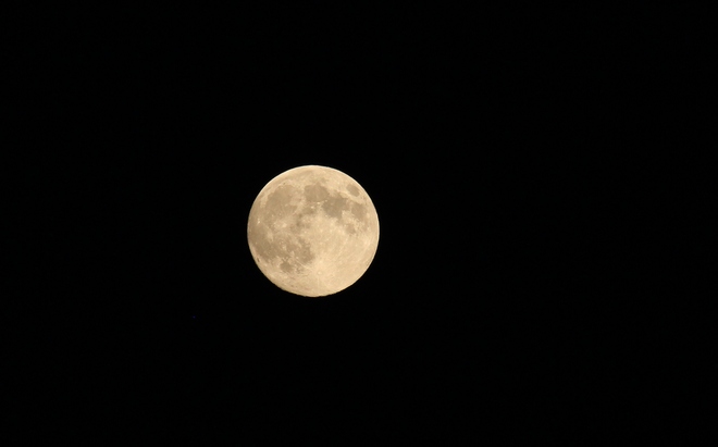 Moon from my patio Powell River, British Columbia Canada
