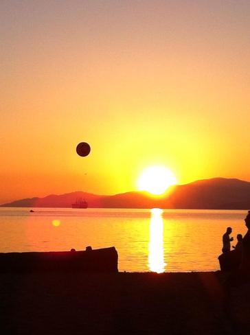 Soccer on Third Beach Vancouver, British Columbia Canada