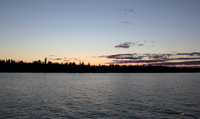 Twilight Over Remi Lake Moonbeam, Ontario Canada