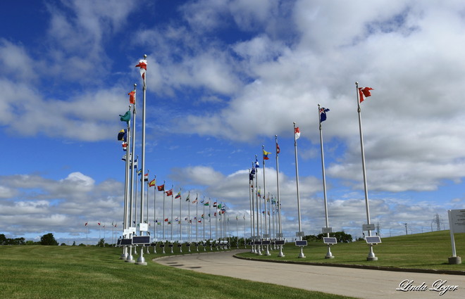 Flags At The Mint Winnipeg, Manitoba Canada