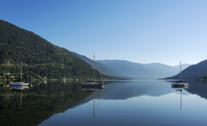 Blue morning Nelson, British Columbia Canada
