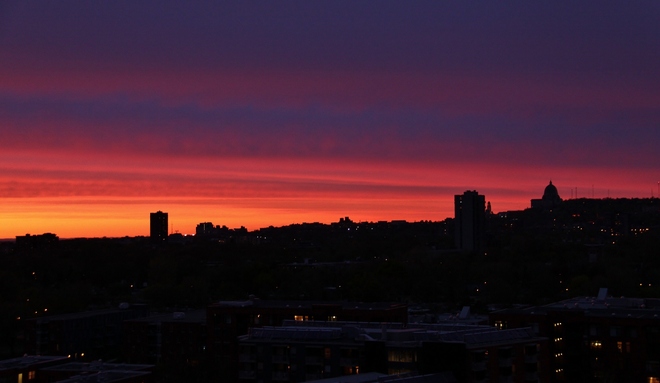 A sunset Montréal, Quebec Canada