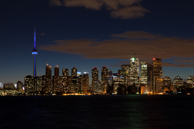 City at night Toronto, Ontario Canada