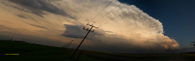 Pan of Thunderstorm in YQR 23JUL2013 Regina, Saskatchewan Canada