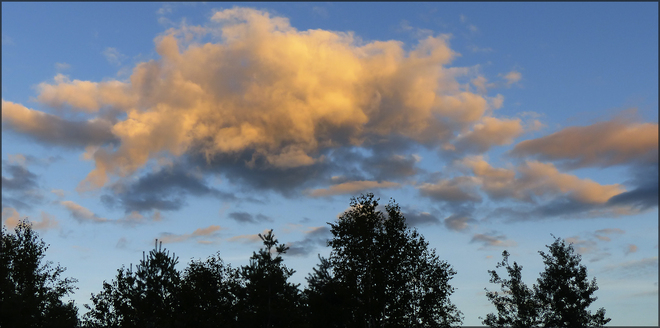Big cloud at sunset near Esten Rd. Elliot Lake, Ontario Canada