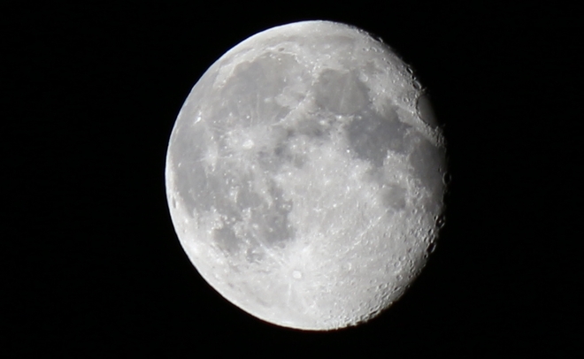 Waning Moon - 91% full. Prince George, British Columbia Canada