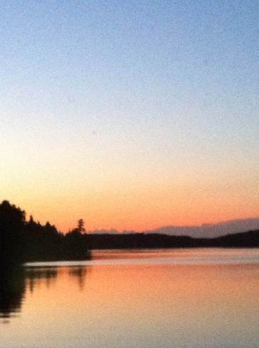 sun set footprint lake Devlin, Ontario Canada