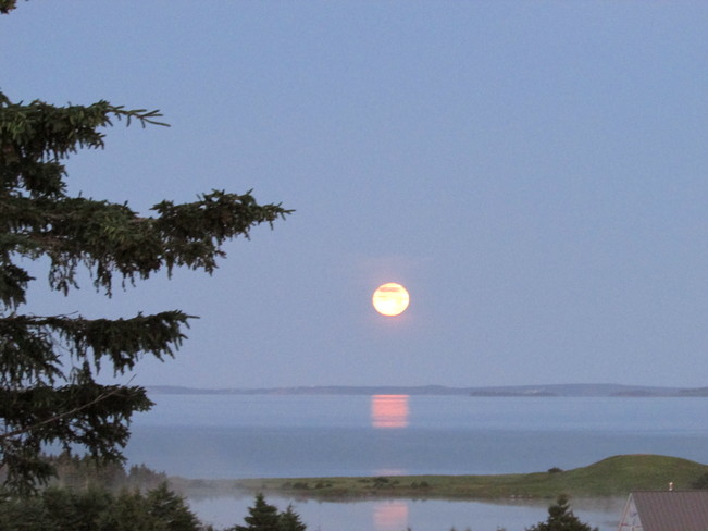 July full moon L'Ardoise, Nova Scotia Canada