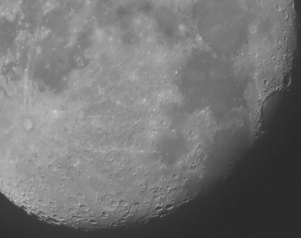 Black&White moon close-up Sherwood Park, Alberta Canada