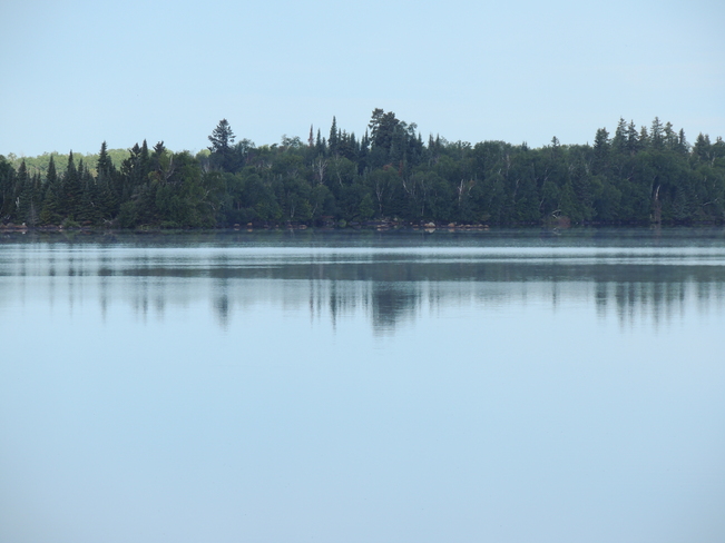 calm lake Rennie, Manitoba Canada