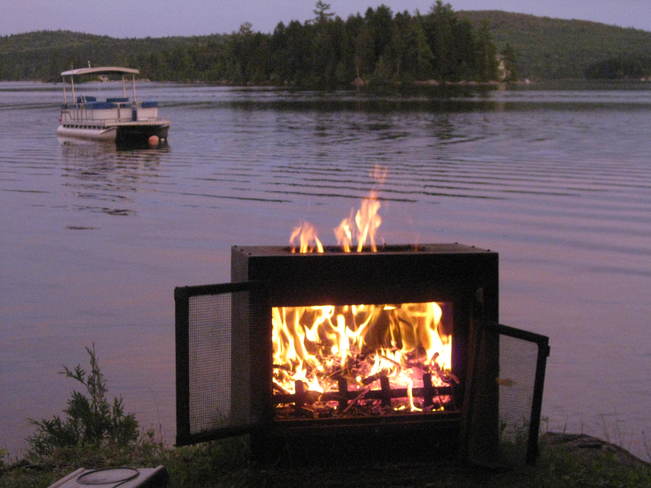 Campfire at Skiff Lake Nackawic, New Brunswick Canada