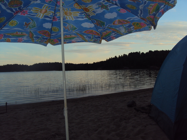 Campin' on the lake Elliot Lake, Ontario Canada