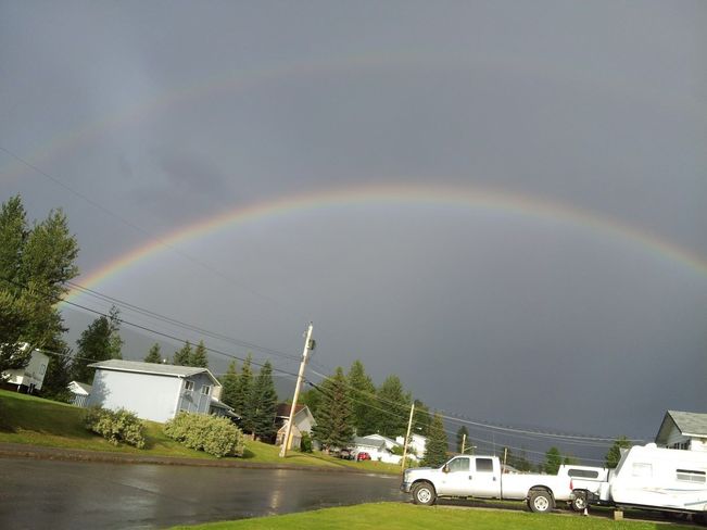 Double rainbow MacKenzie, British Columbia Canada