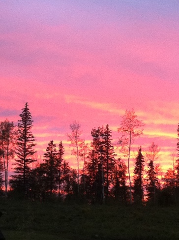 orange sky/sunset Fort McMurray, Alberta Canada