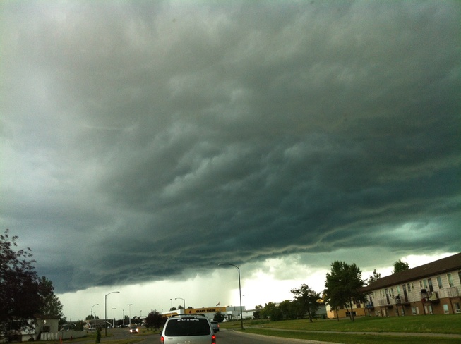 scary clouds Thompson, Manitoba Canada