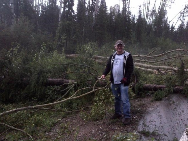 Intense Thunder Storm with Trees Uprooted Near Fort Nelson BC July 30 2013 Fort Nelson, British Columbia Canada