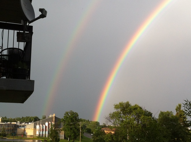 Double rainbows Thunder Bay, Ontario Canada