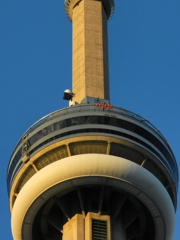 Hanging off CN Tower Toronto, Ontario Canada