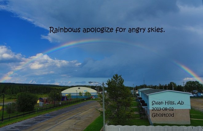 A rainbow Swan Hills, Alberta Canada