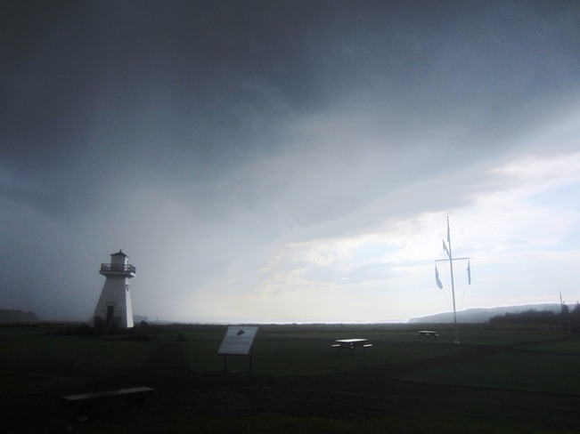 dark clouds Parrsboro, Nova Scotia Canada