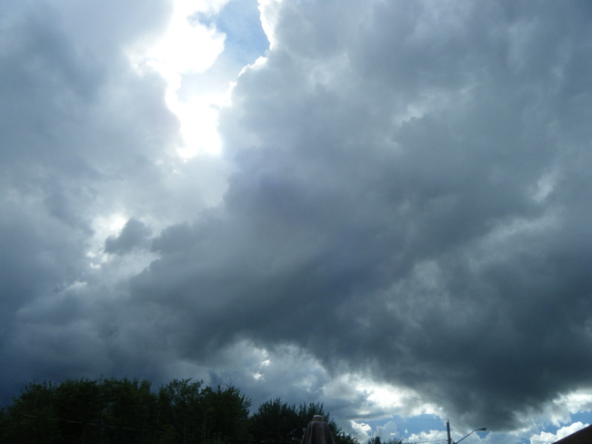 black clouds moving in Moncton, New Brunswick Canada