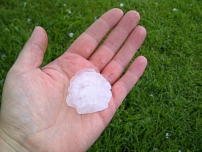 hail stone Benson, Saskatchewan Canada