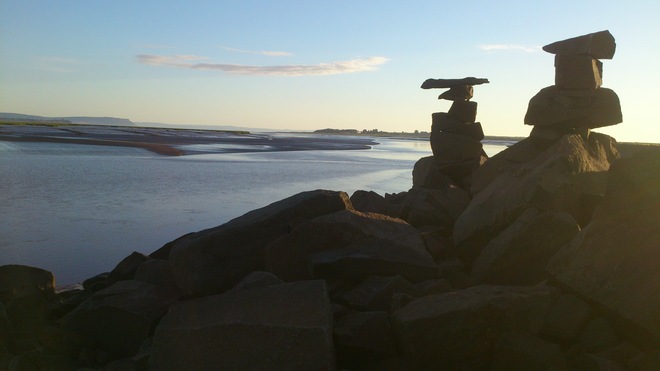 Between a Rock and a Great Place on the dykes in Wolfville Wolfville, Nova Scotia Canada