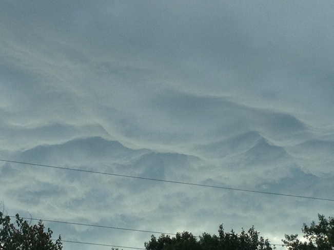 Rapid cloud movement Ste. Rose du Lac, Manitoba Canada
