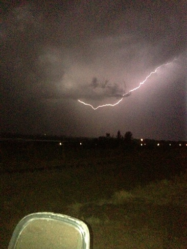 Crazy lightning Biggar, Saskatchewan Canada