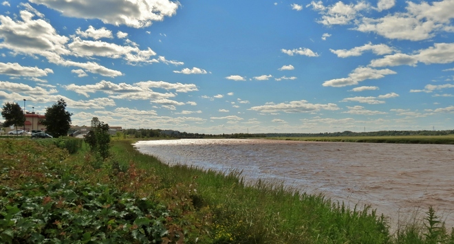 The River at High Tide Moncton, New Brunswick Canada