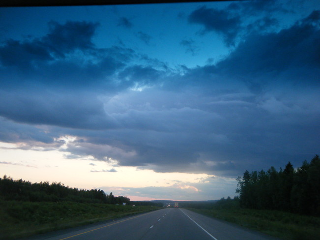 very black clouds ,then a bit of rain Moncton, New Brunswick Canada
