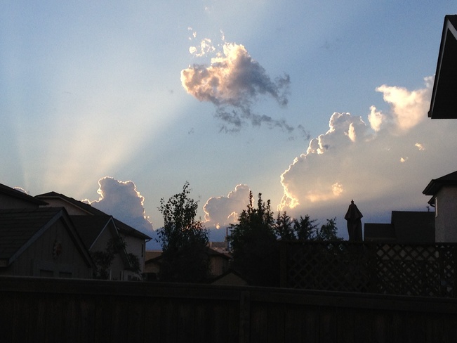 sun behind the clouds Winnipeg, Manitoba Canada