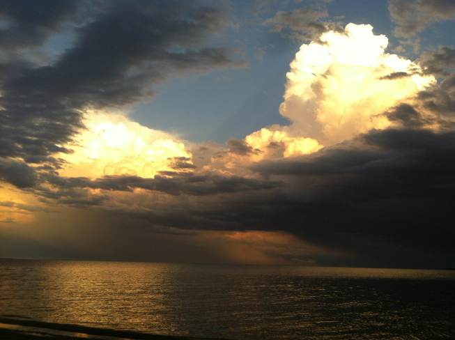 sunny thunderclouds Gimli, Manitoba Canada