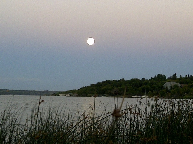Full moon at Regina Beach Regina Beach, Saskatchewan Canada
