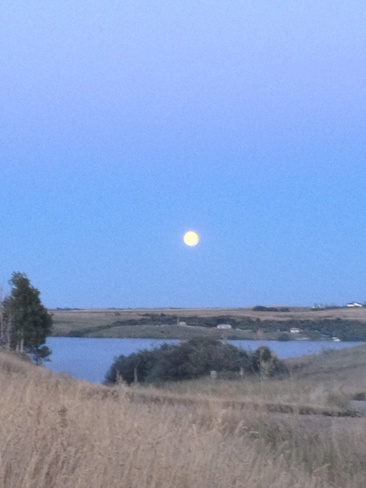 full moon Shields, Saskatchewan Canada