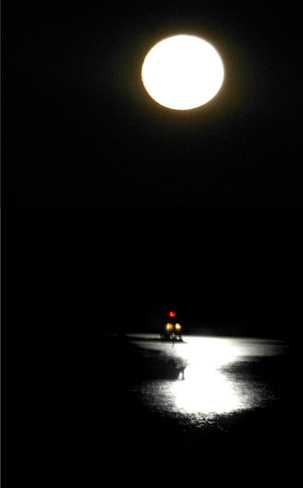 Lake Superior Moonlit Lighthouse 
