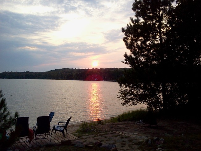 Sunset on Long lake Sudbury, Ontario Canada