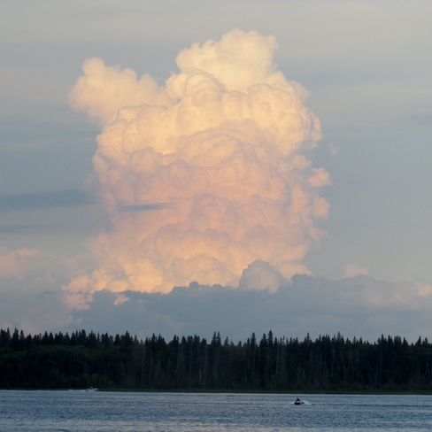 Storm across the lake Christopher Lake, Saskatchewan Canada