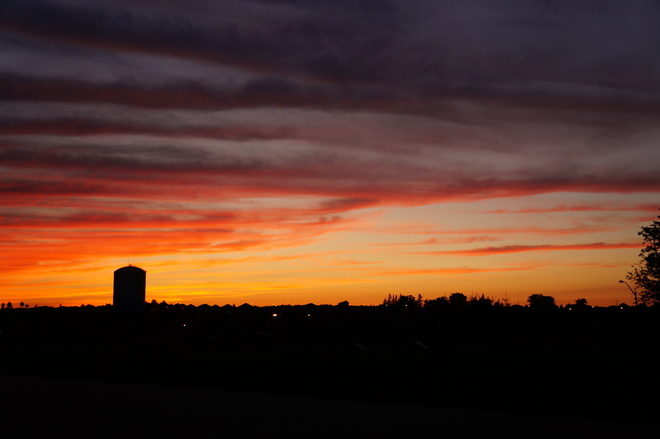 Sunset overlooking Bradford Bradford, Ontario Canada