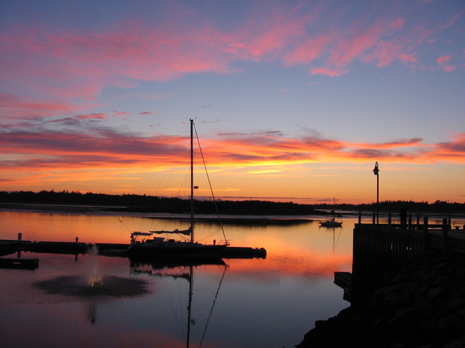 Sunset over the Harbour Yarmouth, Nova Scotia Canada