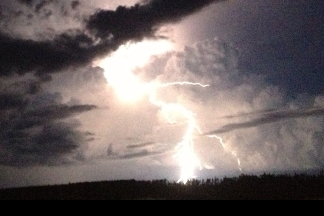 Awesome light show. Fort McMurray, Alberta Canada