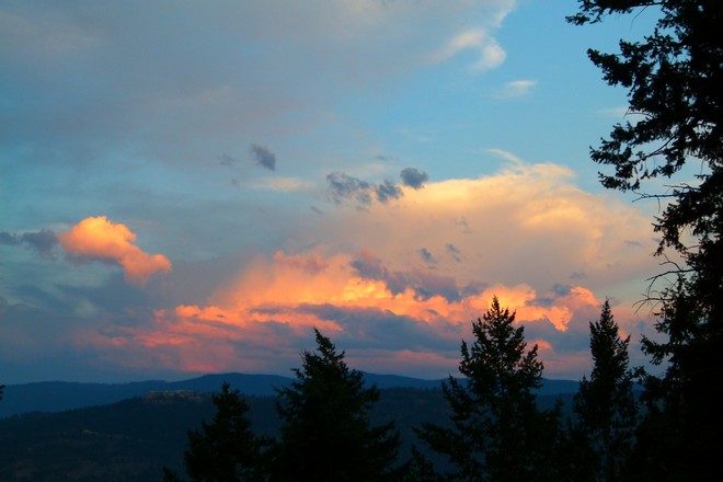 wild evening sky Vernon, British Columbia Canada