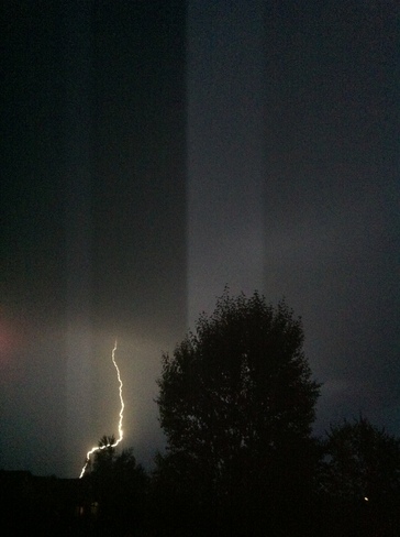 Lightning strike Moonstone, Ontario Canada
