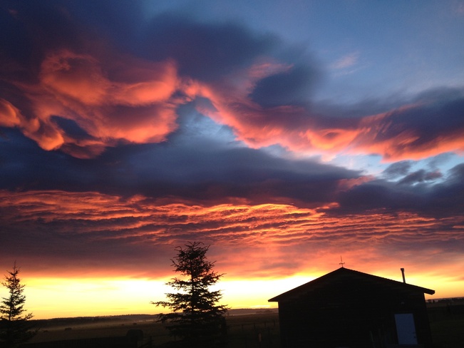 Amazing Morning Clouds Sundre, Alberta Canada