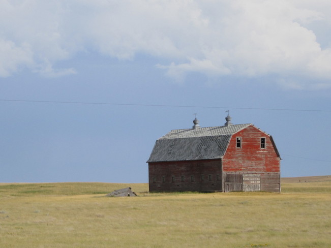 the old red barn Maple Creek, Saskatchewan Canada