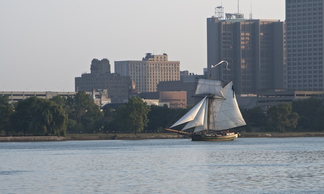 Tall ship Arriving for the Weekend Windsor, Ontario Canada