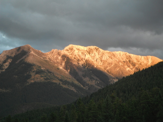 Storm clouds on Turtle Mountain Crowsnest Pass, Alberta Canada